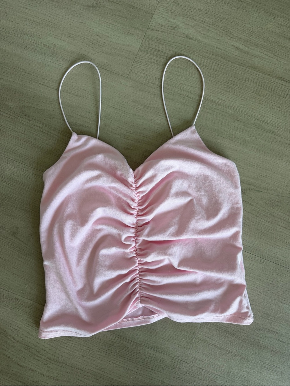g a z e Ruched Cami Top in Pink Size XS Like New